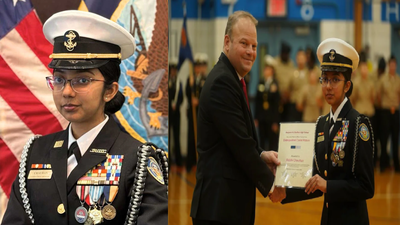 At 17, she leads nearly 300 US Navy cadets before school. Now, she's one step closer to becoming a naval officer