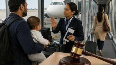 AI generated image used for representational purpose Qatar Airways denied boarding to breastfeeding infant after issuing boarding pass; court awards Rs 10 lakh
