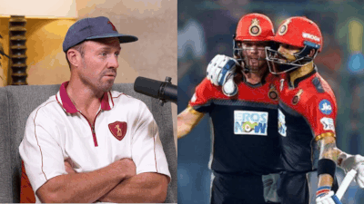 AB de Villiers on TOI Sports' Bombay Sports Exchange Podcast (left) and Virat Kohli, AB de Villiers 'Yes, he tried': AB de Villiers reveals Virat Kohli wanted him to delay RCB retirement