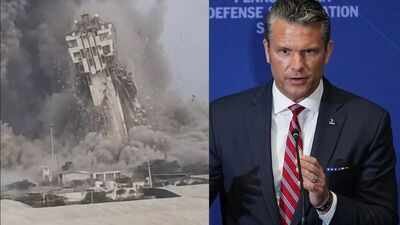 Iran, however, described the tower as overseeing commercial traffic into the port. US war secy Pete Hegseth shares photo of Chabahar port tower collapsing amid strikes in Iran