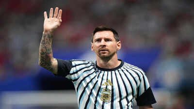 Argentina's Lionel Messi (AP Photo) Lionel Messi creates history before kick-off, becomes first captain to lead a nation in three World Cup finals