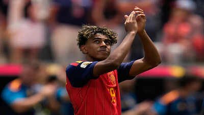 Spain's Lamine Yamal (AP Photo) Lamine Yamal creates history, becomes first teenager to play in both Euro and FIFA World Cup finals