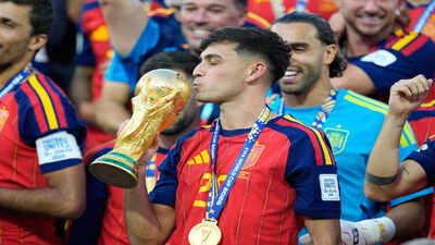 Spain's Pedri (AP Photo) 'It was written': Pedri's cryptic 13-month-old post goes viral after Spain's FIFA World Cup triumph