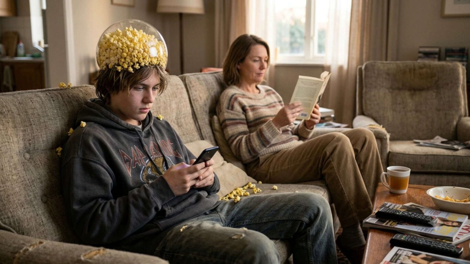 AI generated representative image of popcorn brain