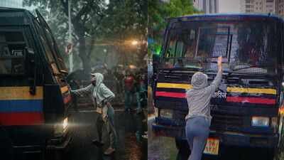 40 minutes, 1 van, a city watching: Mumbai woman's photo captures resolve behind CJP protests