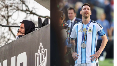 Messi makes first public appearance after World Cup heartbreak, watching a local match in Rosario before returning to Inter Miami/ Image:X WATCH: Messi seen for first time since painful World Cup final loss, emerges in Rosario to fans’ cheers