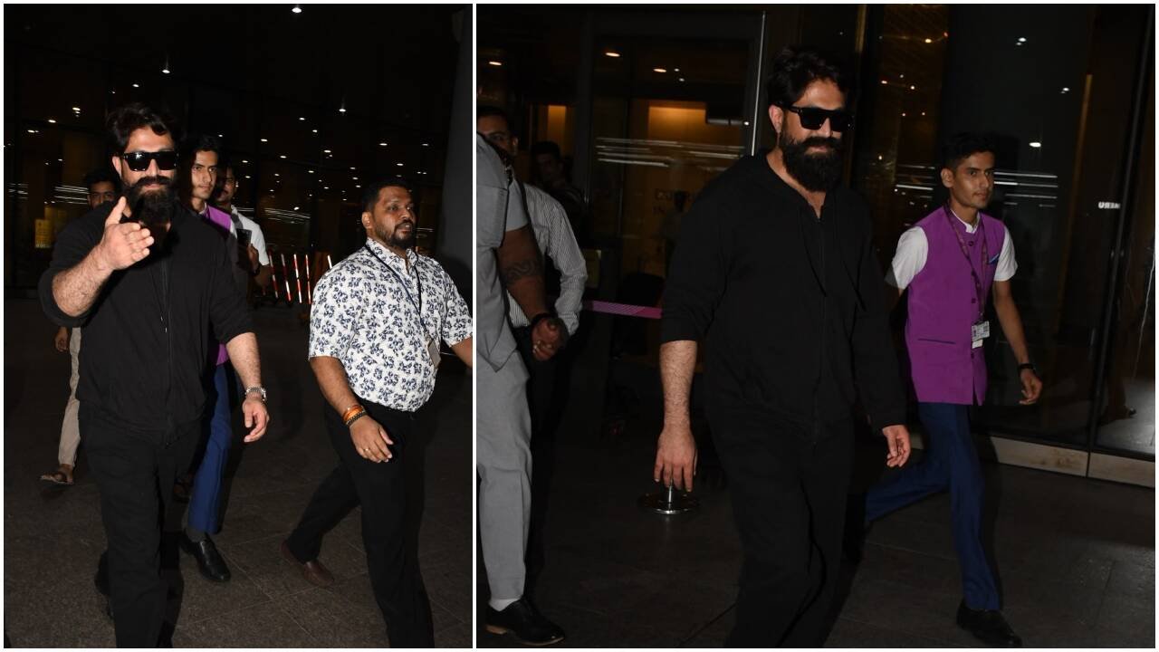Yash spotted at airport after Comic-Con; 'Ramayana' star nails all-black style - PICS