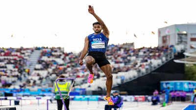 Glasgow: India's Murali Sreeshankar (PTI Photo/Ravi Choudhary) Murali Sreeshankar bags Silver in thrilling long jump final, misses Gold by 6cm