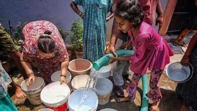 People collect drinking water from a water tanker (PTI Photo) Bengaluru has water reserves for only 4 months