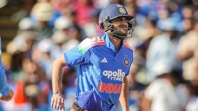 Shubman Gill has issues with cramps during the 1st ODI. (ANI Pic Service) Shubman Gill has issues with cramps during the 1st ODI. (ANI Pic Service)