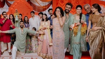 Arjun Kapoor shares unseen photos from sister Anshula Kapoor's mehendi, chooda ceremony.