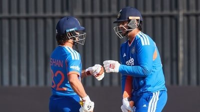 Ishan Kishan lauded Vaibhav Sooryavanshi and called him smart. (AFP)