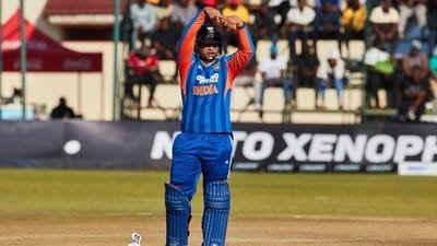 Vaibhav Sooryavanshi celebrates his fifty against Zimbabwe. (AFP) Vaibhav Sooryavanshi celebrates his fifty against Zimbabwe. (AFP)