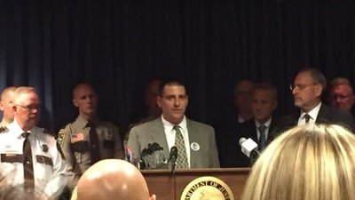 Following Danny Heinrich's court admissions, Jared Scheierl speaks with the media in September 2016. (@CarolineLoweTV) Following Danny Heinrich's court admissions, Jared Scheierl speaks with the media in September 2016. (@CarolineLoweTV)