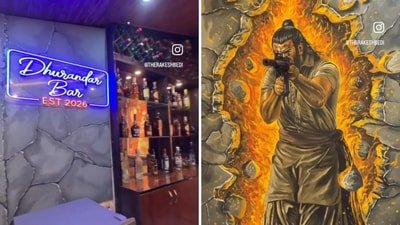 Rakesh Bedi gave a tour of the Dhurandhar bar.