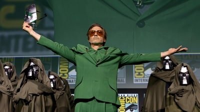 Robert Downey Jr as Doctor Doom in the new Avengers: Doomsday trailer; Spider-Man's role remains unconfirmed. Robert Downey Jr as Doctor Doom in the new Avengers: Doomsday trailer; Spider-Man's role remains unconfirmed.