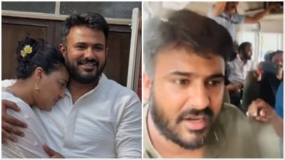 Swara Bhasker shares video of husband Fahad Ahmad getting detained by Mumbai police. Swara Bhasker shares video of husband Fahad Ahmad getting detained by Mumbai police.