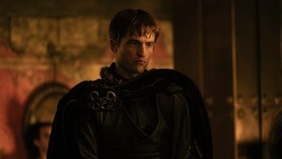 This image released by Universal Pictures shows Robert Pattinson as Antinous, in a scene from The Odyssey. (Universal Pictures via AP) This image released by Universal Pictures shows Robert Pattinson as Antinous, in a scene from The Odyssey. (Universal Pictures via AP)
