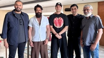 Rishab Rikhiram Sharma with the team of Ramayana Rishab Rikhiram Sharma with the team of Ramayana