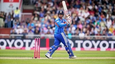 India's Vaibhav Sooryavanshi bats during the T20 cricket match between England and India in Manchester, England (AP Photo/Dave Thompson) India's Vaibhav Sooryavanshi bats during the T20 cricket match between England and India in Manchester, England (AP Photo/Dave Thompson)