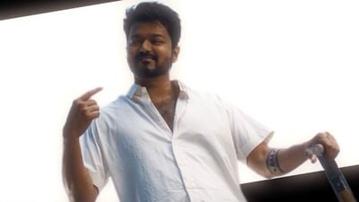 Vijay in a still from his final film, H Vinoth's Jana Nayagan.