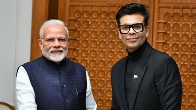 PM Modi and Karan Johar PM Modi and Karan Johar