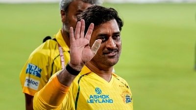 MS Dhoni for CSK. (PTI) MS Dhoni for CSK. (PTI)