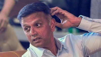 Former cricketer Rahul Dravid during the trophy unveiling ceremony for Maharaja Trophy KSCA T20 2026 (Season 5), in Bengaluru, Thursday, June 11 (PTI)