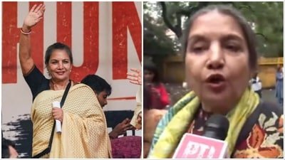 Shabana Azmi at CJP protest march. Shabana Azmi at CJP protest march.