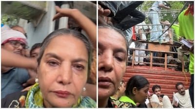 Shabana Azmi at CJP protest. Shabana Azmi at CJP protest.