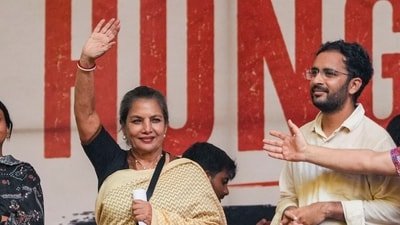Earlier this week, Shabana Azmi had joined the CJP protest demanding Union Education Minister Dharmendra Pradhan's resignation over alleged irregularities in the NEET examination, in New Delhi, (PTI Photo/Atul Yadav)(PTI07_19_2026_000546B) (PTI)