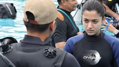 Rashmika Mandanna shot an underwater fight sequence for Mysaa. Rashmika Mandanna shot an underwater fight sequence for Mysaa.