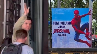 Spider-Man fans give Tom Holland a grand welcome in Mumbai.