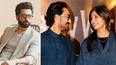 Vicky Kaushal reacts to Aamir Khan's wedding with Gauri Spratt as the 'Lagaan' actor shares details of the big day with the paps at an event: 'So happy'