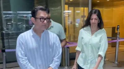Aamir Khan returns to Mumbai with wife Gauri Spratt; stepson left puzzled by paparazzi frenzy- Video