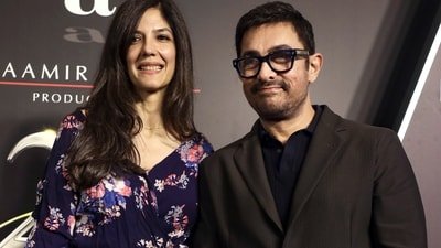 Aamit Khan introduced Gauri Spratt to the media on his 60th birthday last year. (PTI)