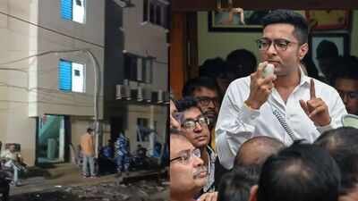 Abhishek Banerjee slams Bengal Police after his office demolition (PTI image on right) 'Those meant to uphold law have become lawbreakers': Abhishek Banerjee slams Bengal Police after his office demolition