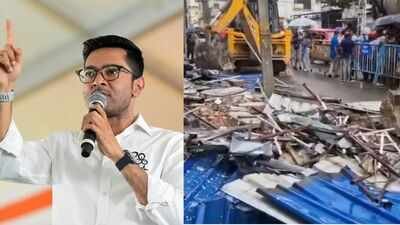 Abhishek Banerjee's Amatala office demolished. Bulldozer action at Trinamool MP Abhishek Banerjee's office in West Bengal; heavy police deployed