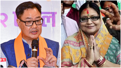 File photo: Union minister Kiren Rijiju and rebel TMC MP Kakoli Ghosh Kakoli Ghosh recognised as NCPI chief whip as Rijiju invites rebel TMC bloc for all-party meet