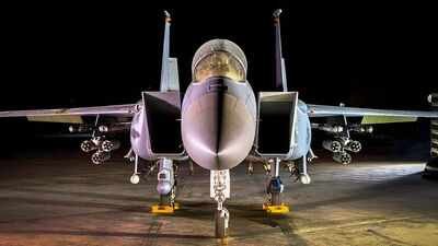 An F-15E Strike Eagle loaded up with AGR-20F Advanced Precision Kill Weapon System II laser-guided rockets Lessons from Iran war? Saudi Arabia to buy 20,000 laser guided rockets to counter drones