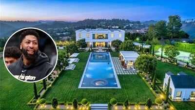Olympic-sized pool, 30-car garage, private hair salon and more: Inside Anthony Davis' spectacular $32 million Bel Air mansion that took nearly a year to sell
