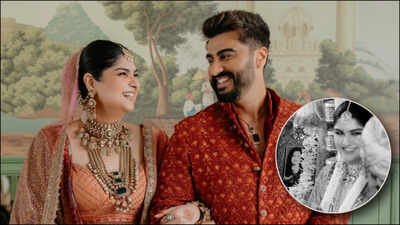 Arjun Kapoor pens an emotional note in first post for Anshula Kapoor's wedding, Talks about thier bond and mentions their mother, Mona Shourie Kapoor. Bhaiyya Arjun Kapoor remembers mother Mona Kapoor in emotional FIRST POST for Anshula Kapoor after wedding: ‘She is watching over you and…’