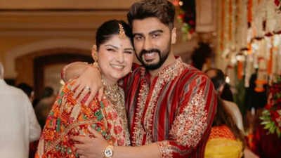 Arjun Kapoor holds sister Anshula's kaleera at pre-wedding festivities; fans wonder if he's the next Kapoor to marry Arjun Kapoor holds sister Anshula's kaleera at pre-wedding festivities; fans wonder if he's the next Kapoor to marry