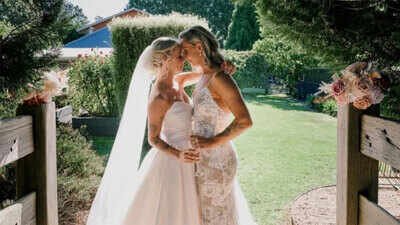 File Pic: Ashleigh Gardner and Monica Wright during their wedding in April 2025. (Pic credit: Womenscriczone Instagram page) 'This is who my wife cheated on me with...': Ashleigh Gardner's estranged wife names Australia teammate in explosive allegation
