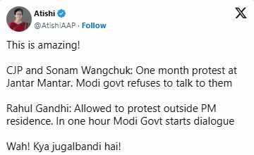 Atishi X post