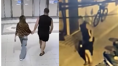 Man as seen walking with the victim and later carrying out a suitcase Watch: Australian man goes to Thailand hotel with minor, comes out with her body in suitcase; caught at airport