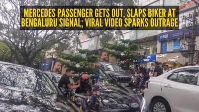 Bengaluru road rage: Mercedes passenger caught on camera slapping biker in Indiranagar; viral video sparks outrage