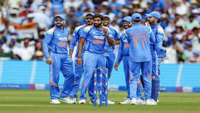 India's Jasprit Bumrah and teammates celebrate (ANI Photo) Jasprit Bumrah scripts never-seen-before England record with first-ball stunner