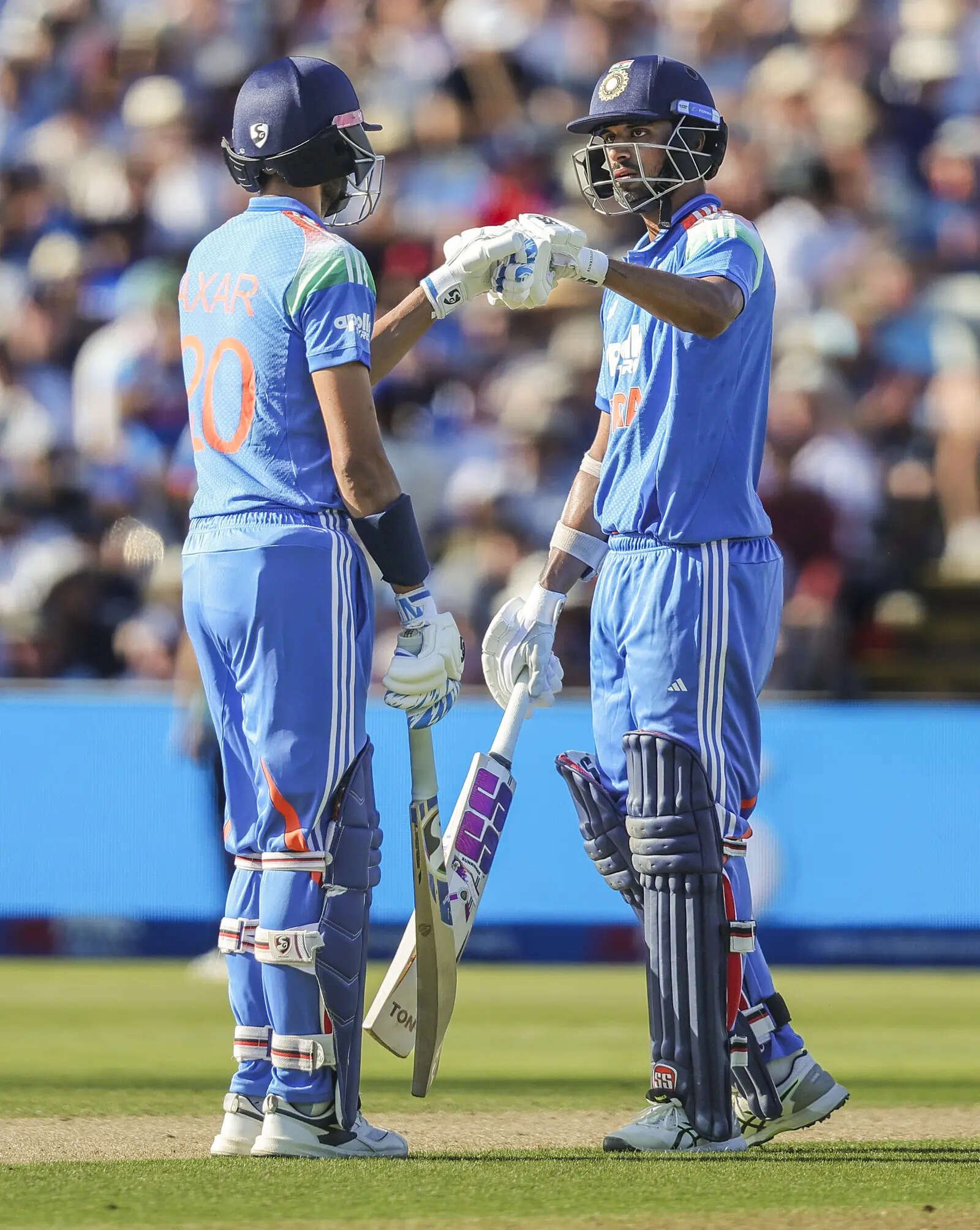 Birmingham [England], Jul 14 (ANI): India's Axar Patel and Washington Sundar cel...