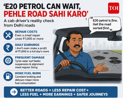 Cab driver's reality check from Delhi roads.